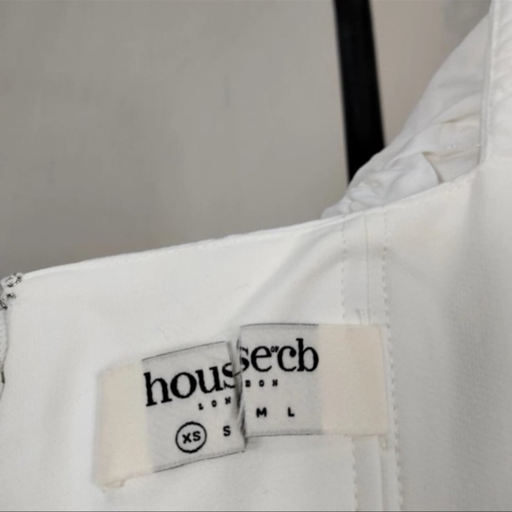 Elegant White Puff Sleeve Dress house of cb xs  tallulah white midi - Picture 5 of 6